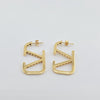 18k V Earrings 6.6g