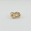 18k 2Toned Infinity Knot S8 Ring 3.2g