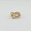 18k 2Toned Infinity Knot S8 Ring 3.2g
