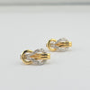 18k 2Toned Infinity Knot Earrings 4.3g