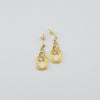18k Curb Chain Earrings 4.8g