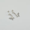 18k Butterfly White Earrings 4.7g