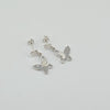 18k Butterfly White Earrings 4.7g