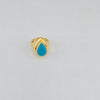 18k Turquoise Teardrop S6 Ring 8.2g