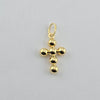 18k Cross Beaded Pendant 1.3g