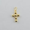 18k Cross Beaded Pendant 1.3g