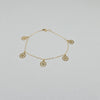 18k Pie Charm Bracelet 0.90g