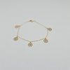 18k Pie Charm Bracelet 0.90g
