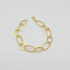 18k Oval Link Greek 10mm Bracelet 3.3g