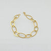 18k Oval Link Greek 10mm Bracelet 3.3g
