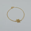 18k Snow Flakes 2mm Bracelet 2.2g