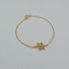 18k Snow Flakes 2mm Bracelet 2.2g