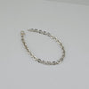 18k Cable Chain White 5mm Bracelet 8.9g