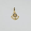 18k Wheel & Anchor Pendant 5.6g