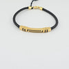 18k Black Leather 3mm Bracelet 7.25g