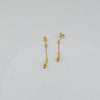 18k Dangling Bead Earrings 1.6g