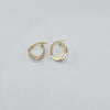 18k 2Toned Hoop Earrings 2.4g
