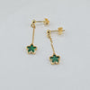 18k Dangling Star Earrings 2g