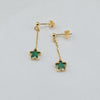 18k Dangling Star Earrings 2g