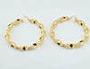 18k Twisted Hoop Earrings 10.7g