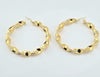 18k Twisted Hoop Earrings 10.7g