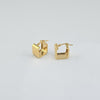 18k Square Hoop Earrings 4.4g