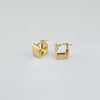 18k Square Hoop Earrings 4.4g