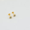 18k Flower Earrings 0.40g