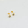 18k Flower Earrings 0.40g