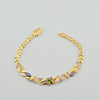 18k Leaf 9.6mm Bracelet 12.3g