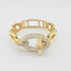 18k 2Toned Knot Bangle 15.8g