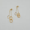 18k Dangling Oval Earrings 5.6g