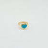 18k Heart S6.75 Ring 4.5g