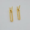 18k Dangling Paperclip Earrings 8.4g