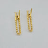 18k Dangling Paperclip Earrings 8.4g