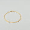 18k Herringbone 4mm Bracelet 4.2g