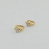 18k 2Toned Butterfly & Bamboo Earrings 5.4g