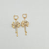 18k Ribbon Earrings 5.4g