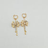 18k Ribbon Earrings 5.4g