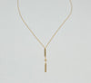 18k Bar Drop Charm Necklace 1.1g