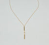 18k Bar Drop Charm Necklace 1.1g
