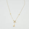 18k Leaf Charm Necklace 1g