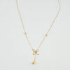 18k Leaf Charm Necklace 1g