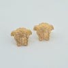 18k Medusa Head Earrings 3.9g
