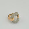 18k 2Toned Knot S7.25 Ring 9.5g