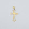 18k Thin Cross Sharp Edge Sword Design Pendant 1.1g