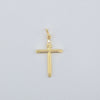 18k Cross Sharp Edge Pendant 1.4g