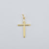 18k Cross Sharp Edge Pendant 1.4g
