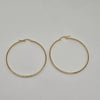 18k Large Greek Hoop Earrings 4.6g