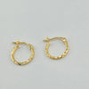 18k Diamond Cut Small Hoop Earrings 0.90g